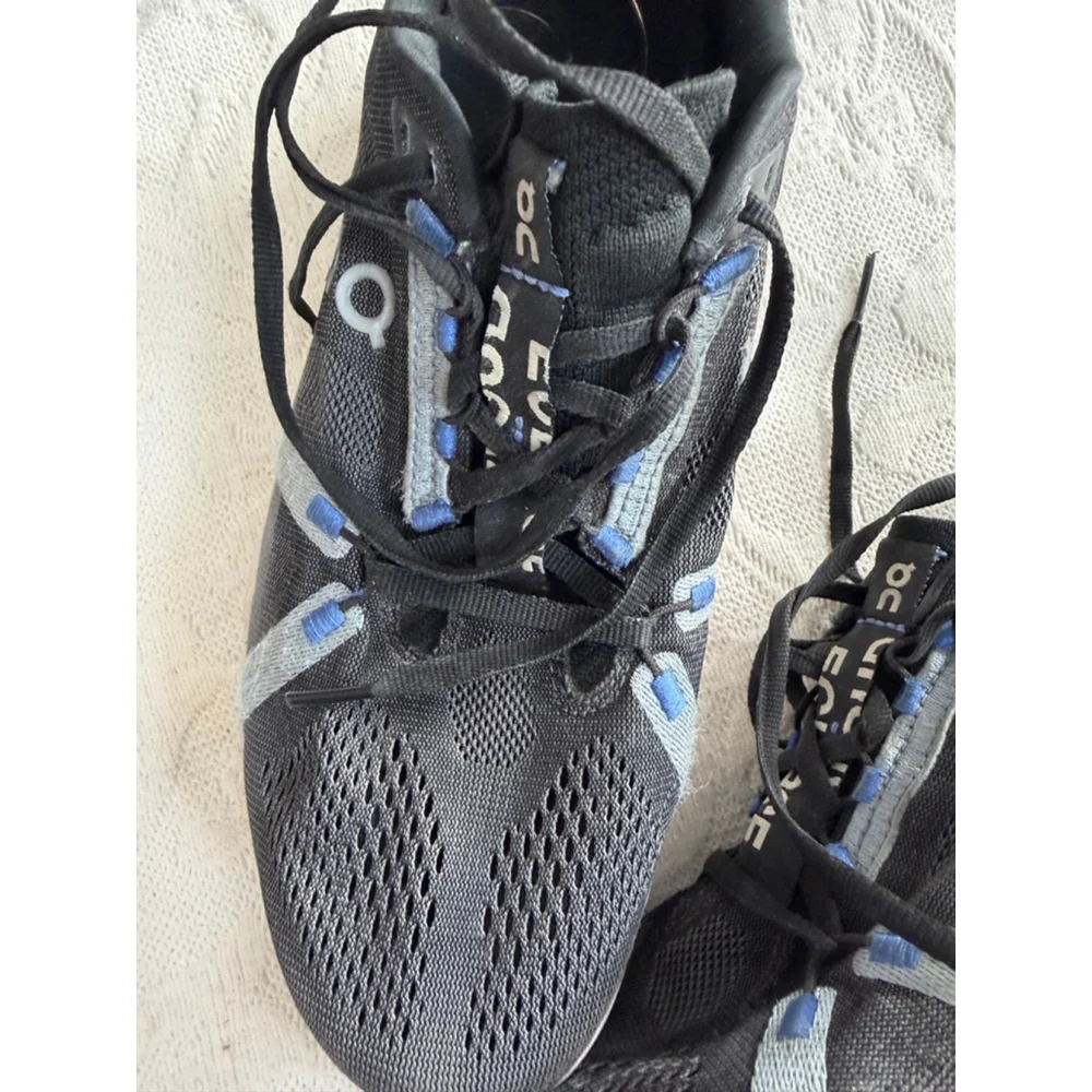 Men's On CloudTec Phase Black Blue Athletic Shoes Size 10